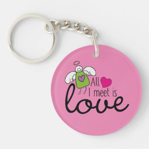 Funny Angel - All I Meet Is Love 1 Key Ring