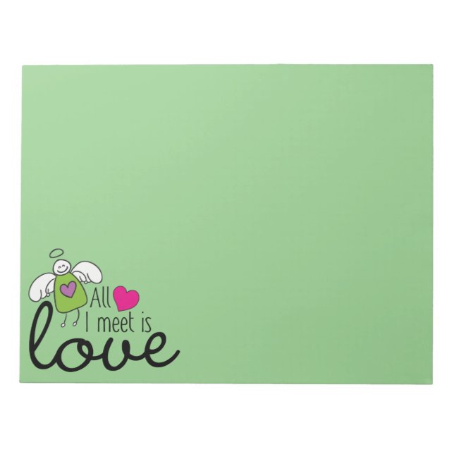 Funny Angel - All I Meet Is Love 1 Notepad (Front)