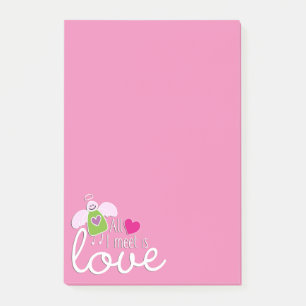 Funny Angel - All I Meet Is Love 2 Post-it Notes