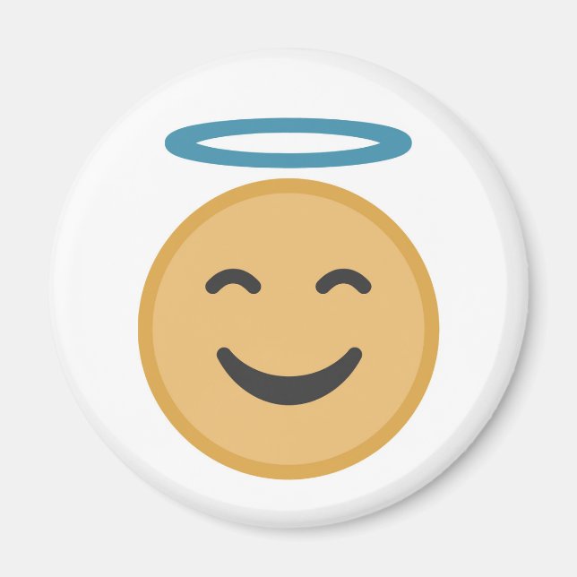 Funny Angel Emoji Cartoon Magnet (Front)