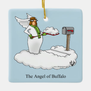 Funny Angel Of Buffalo Ornament