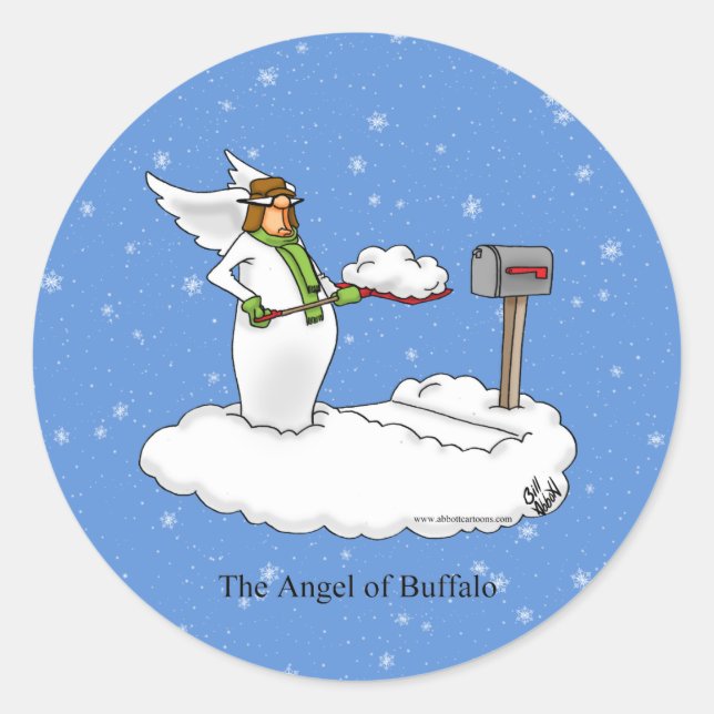 Funny Angel Of Buffalo Sticker (Front)