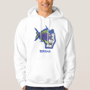 Funny angler fish cartoon hoodie