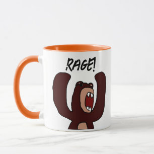 Funny Angry Brown Bear Cartoon – Stressed Out Mug