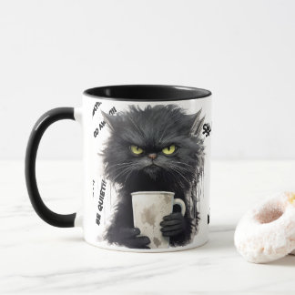 funny Angry Cat Coffee Mug 