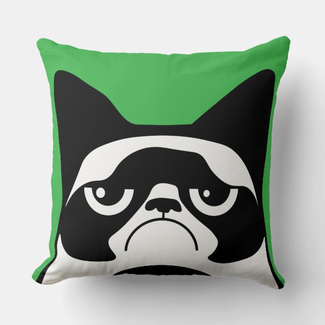 Funny Angry Cat Cushion (Front)