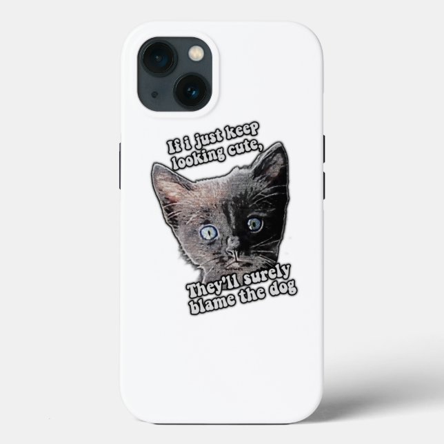 Funny angry cat meme for cat owners and lovers Case-Mate iPhone case (Back)