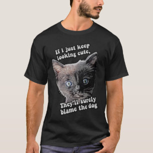 Funny angry cat meme for cat owners and lovers T-Shirt