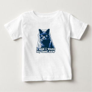 Funny angry cat meme for cat persons and owners baby T-Shirt