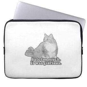 Funny angry cat meme for kitten lovers & cat owner laptop sleeve