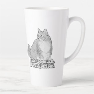 Funny angry cat meme for kitten lovers & cat owner latte mug