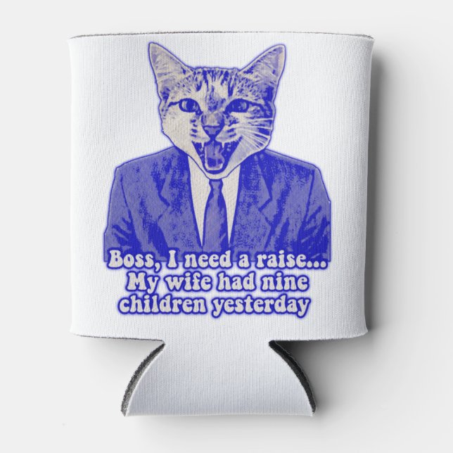 Funny angry cat meme for kitty lovers can cooler (Front)