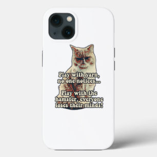 Funny angry cat meme for kitty persons &cat lovers iPhone 13 case