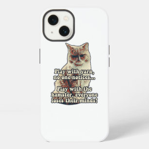 Funny angry cat meme for kitty persons &cat lovers iPhone 13 case