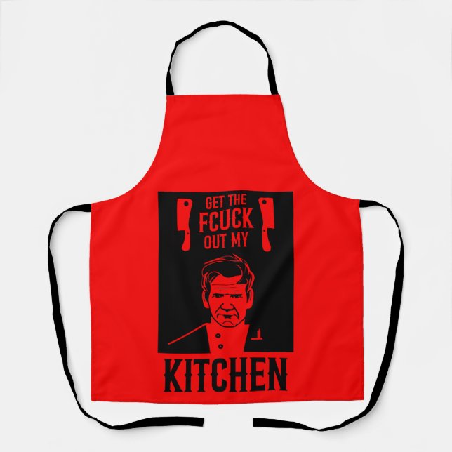 Funny Angry Chef Apron (Front)