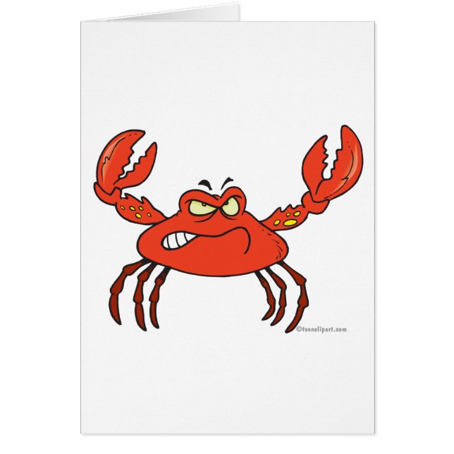 funny angry crabby red crab (Front)