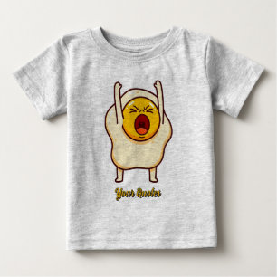 Funny Angry Egg Cartoon Baby T-Shirt