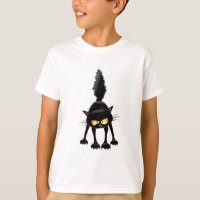 Funny Angry & Fierce Black Cat Cartoon