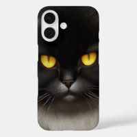 Funny Angry Fluffy Black Persian Kitty Cat Face