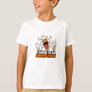 Funny Angry Goose - I choose To Be Annoyed Today T-Shirt