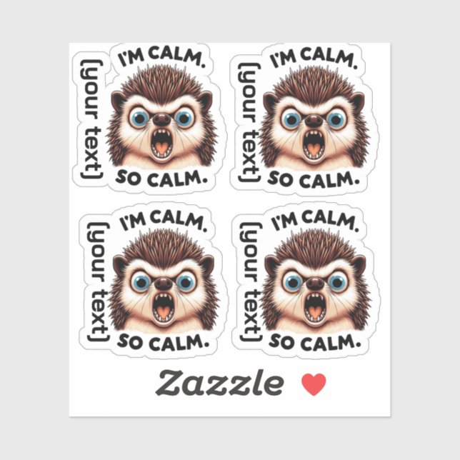 Funny Angry Hedgehog Customizable (Sheet)