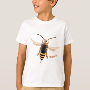 Funny angry hornet wasp cartoon illustration T-Shirt