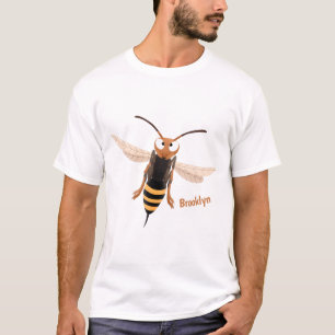 Funny angry hornet wasp cartoon illustration T-Shirt