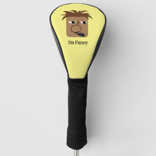 Funny Angry Man Face Funny Cartoon Golf Head Cover