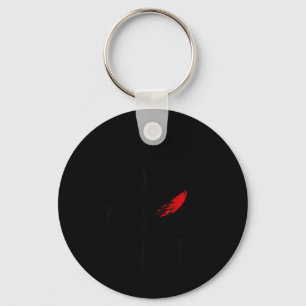 Funny Angry Murderous Black Cat What With Knife Key Ring
