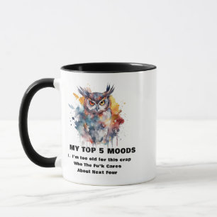 Funny Angry Owl Humour Coffee Mug
