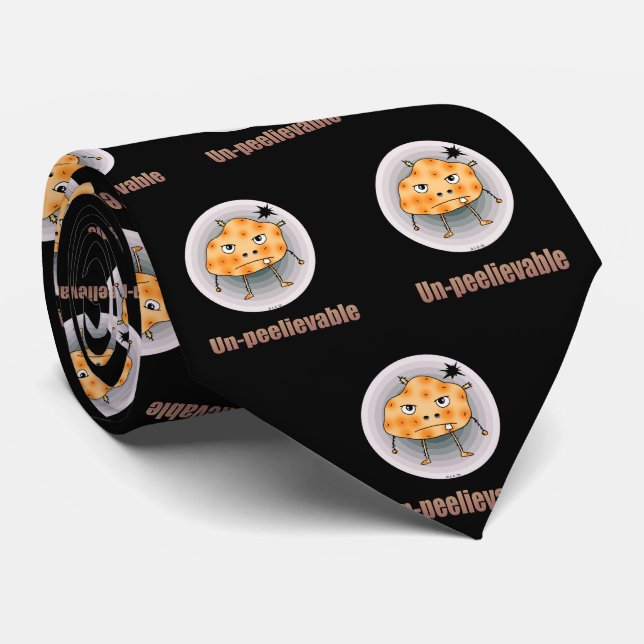 Funny Angry Potato – Un-peelievable Art Tie (Rolled)