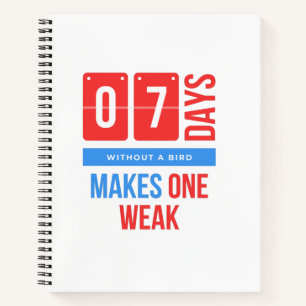funny animal bird pet lover notebook