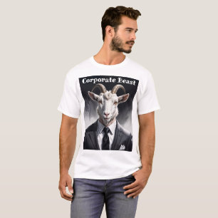 Funny animal boss surreal suited goat character T-Shirt