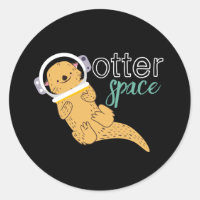 Funny Animal Cartoon Humour Otter Space