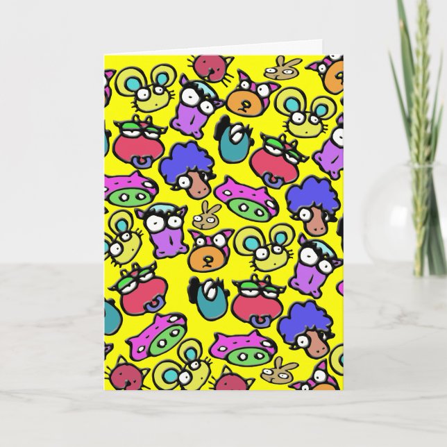 Funny animal cartoon retirement farewell card (Front)