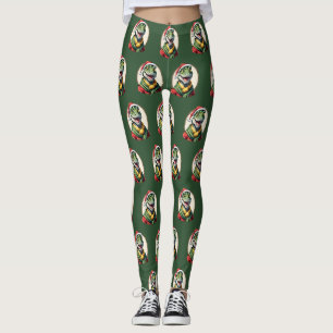 Funny Animal Christmas Favourites - Dino 2 Leggings