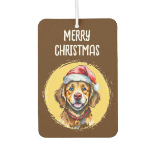 Funny Animal Christmas Favourites - Dog 1 Car Air Freshener