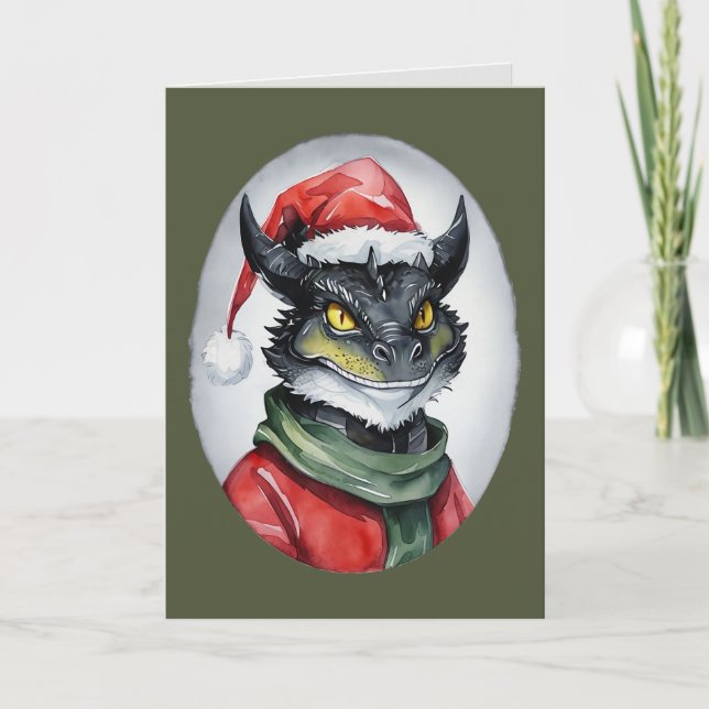Funny Animal Christmas Favourites - Dragon 1 Card (Front)