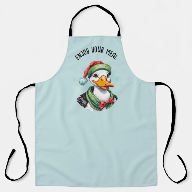 Funny Animal Christmas Favourites - Duck 2 Apron (Front)