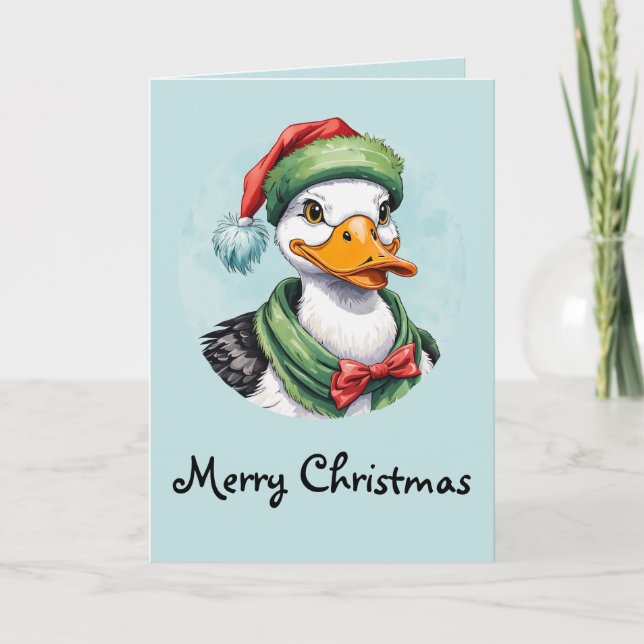 Funny Animal Christmas Favourites - Duck 2 Card (Front)