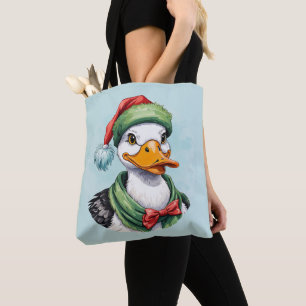 Funny Animal Christmas Favourites - Duck 2 Tote Bag