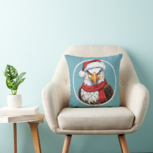 Funny Animal Christmas Favourites - Eagle 2 Cushion