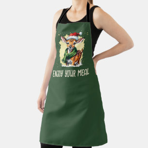 Funny Animal Christmas Favourites - Fawn 1 Apron