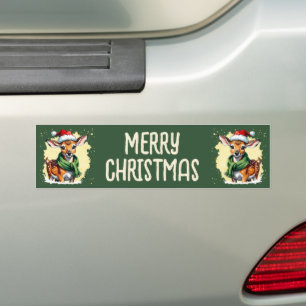 Funny Animal Christmas Favourites - Fawn 1 Bumper Sticker