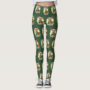Funny Animal Christmas Favourites - Fawn 1 Leggings