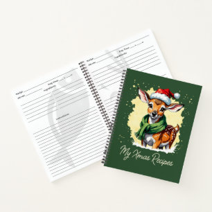 Funny Animal Christmas Favourites - Fawn 1 Notebook