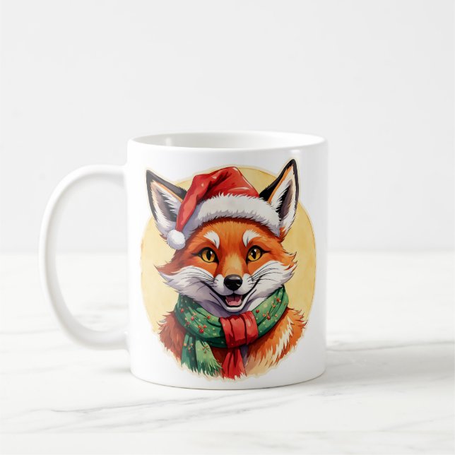 Funny Animal Christmas Favourites - Fox 1 Coffee Mug (Left)