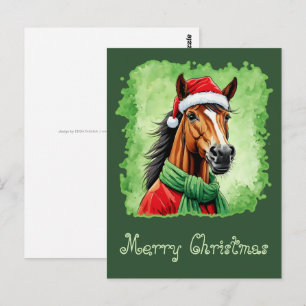Funny Animal Christmas Favourites - Horse 6 Postcard