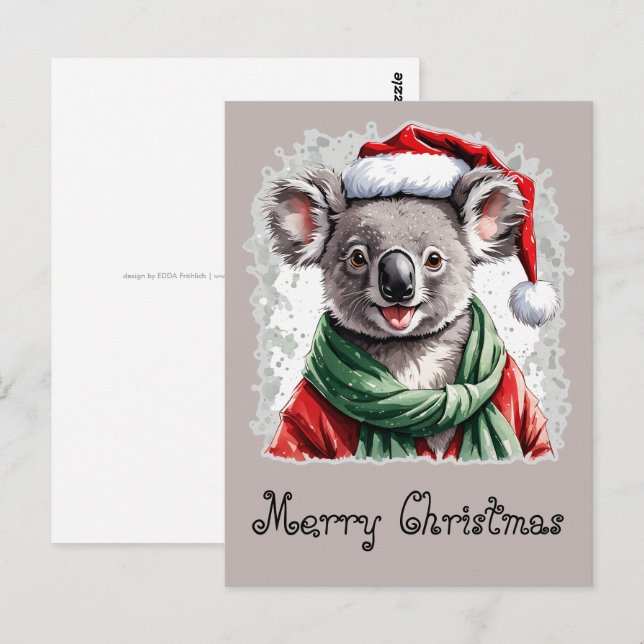 Funny Animal Christmas Favourites - Koala 1 Postcard (Front/Back)