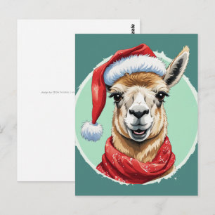 Funny Animal Christmas Favourites - Llama 1 Postcard